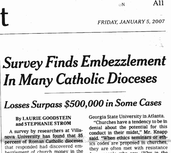 Catholic Embezzlement
