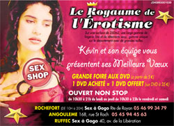 Sex shop publicite angouleme