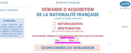acquisition de la nationalité française